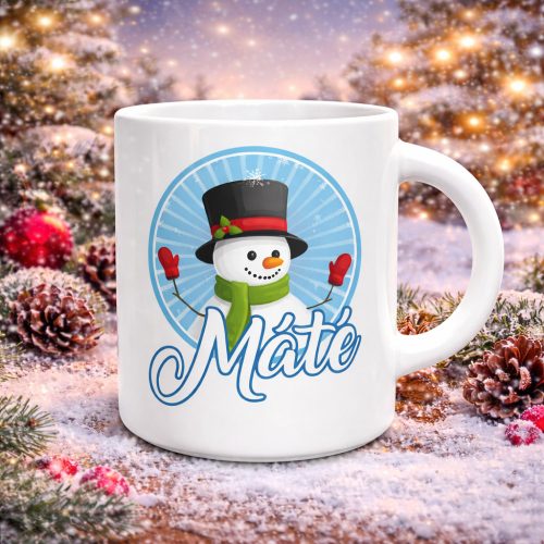 Karácsonyi_bögre_Fiús_hóember_