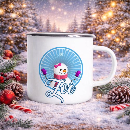 Karácsonyi_bögre_Lányos_hóember_