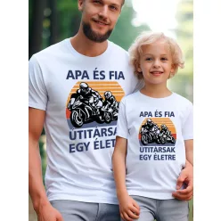 Apa_fia_páros_pólók_Motoros_ajándék_