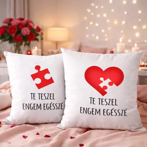 Szerelmes páros párna - Te teszel engem egésszé