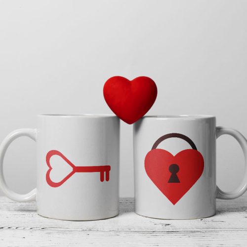 Valentin_napi_bögre_Kulcs_a_szívemhez_