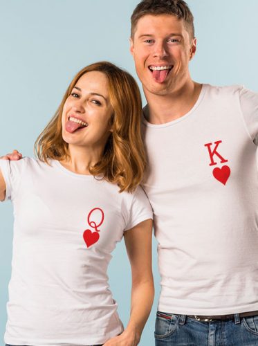 Páros_póló_Poker_King_és_Queen_
