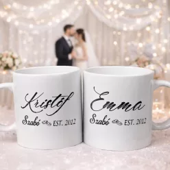 Bögre házassági évfordulóra - Esküvői dátummal