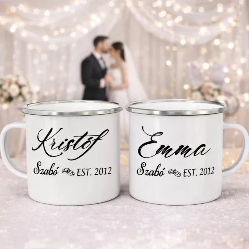 Bögre házassági évfordulóra - Esküvői dátummal