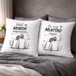 Szerelmes páros párna - Veled akarok megöregedni
