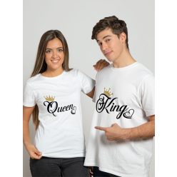 King_és_Queen_Valentin_napi_páros_póló_