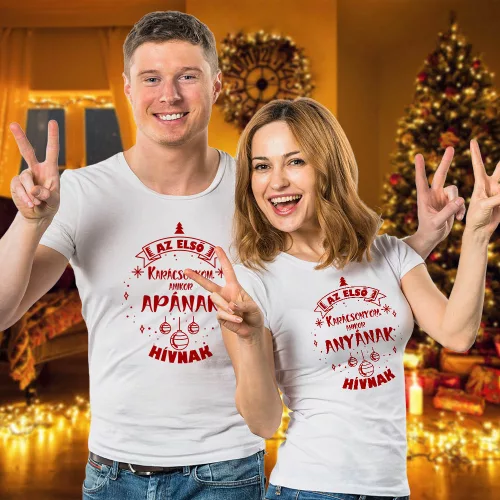 Páros_póló_karácsonyra_Anya-apa_páros_póló_