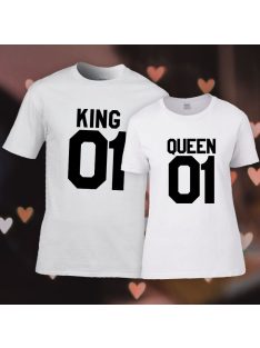 Páros pólók_King és Queen póló_Ajándék szerelmeseknek