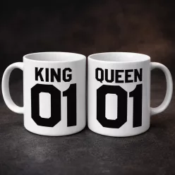 King 01 és Queen 01 páros bögre
