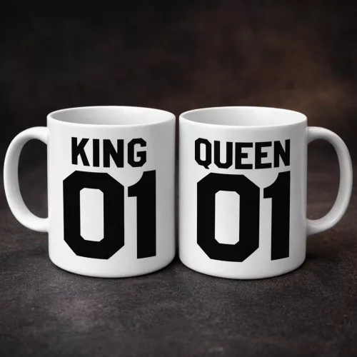 King 01 és Queen 01 páros bögre