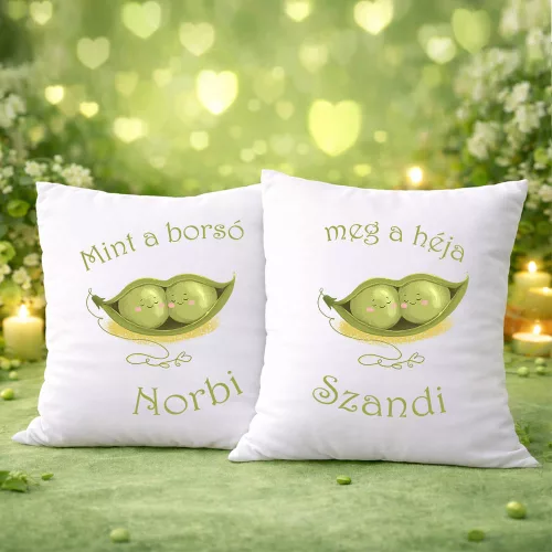 Páros párna szerelmeseknek - Mint a borsó meg a héja