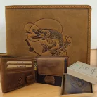 Ajándék_horgásznak_Pénztárca_csuka_mintával