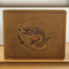 Ajándék_horgásznak_Pénztárca_csuka_mintával