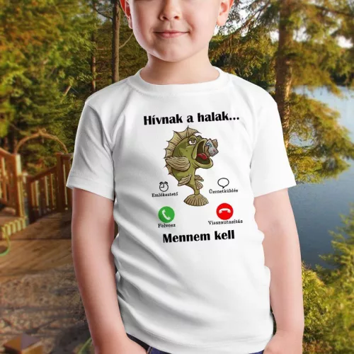 Póló_gyerek_horgásznak_Hívnak_a_halak_