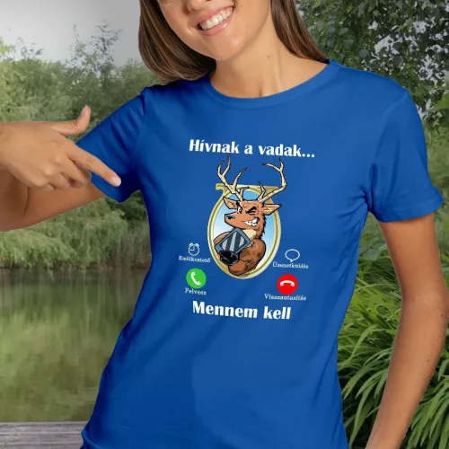 Női_póló_vadásznak_Hívnak_a_vadak_