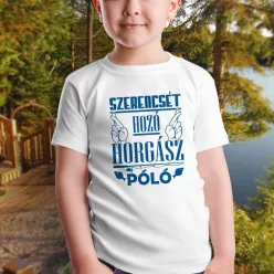 Pacás_ajándék_Szerencsét_hozó_horgász_gyerek_póló