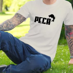 Póló_horgásznak_Peca_feliratos_póló_