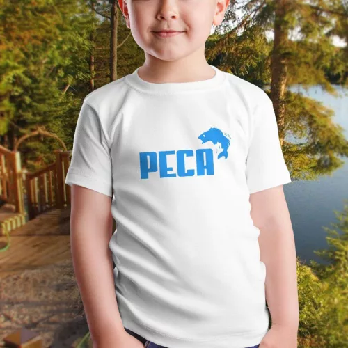 Póló_horgásznak_Peca_feliratos_gyerek_póló_