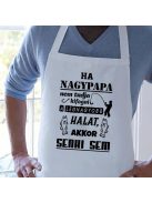 Ajándék horgász nagypapának_Ha nagypapa nem tudja  kötény_