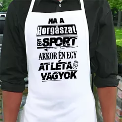 Humoros_horgász_kötény_Ha_a_horgászat_egy_sport_