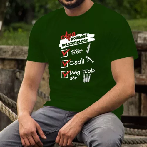 Póló_horgász_apukának_Apa_horgászfelszerelése__