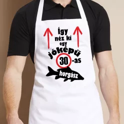 Születésnapi_ajándék_pecásoknak_Jóképű_horgász_kötény_