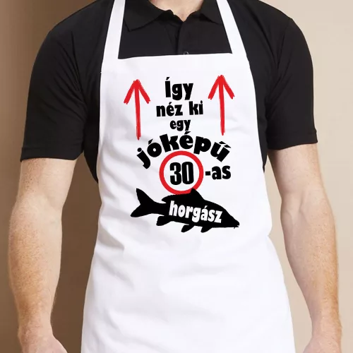 Születésnapi_ajándék_pecásoknak_Jóképű_horgász_kötény_