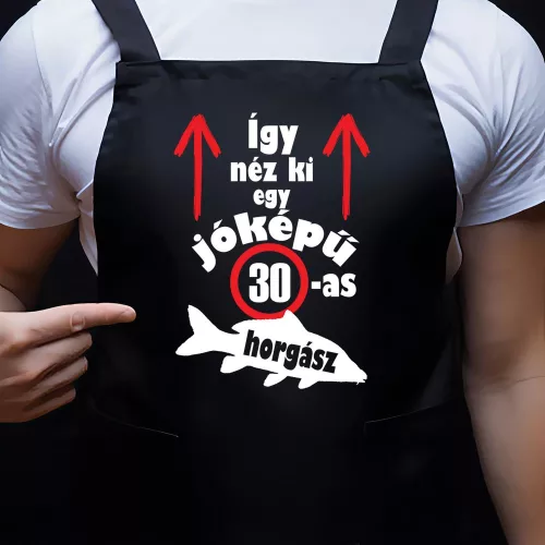 Születésnapi_ajándék_pecásoknak_Jóképű_horgász_kötény_