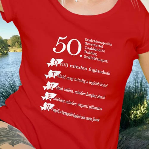 Ajándék_horgászoknak_50._születésnapra_női_póló_