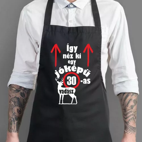 Születésnapi_ajándék_vadászoknak_Jóképű_vadász_kötény_