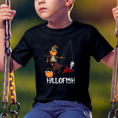 Halloweeni_Ajándék_Hallofish_gyerek_póló_