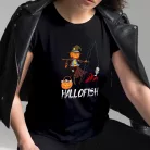 Halloweeni_Ajándék_Hallofish_női_póló_