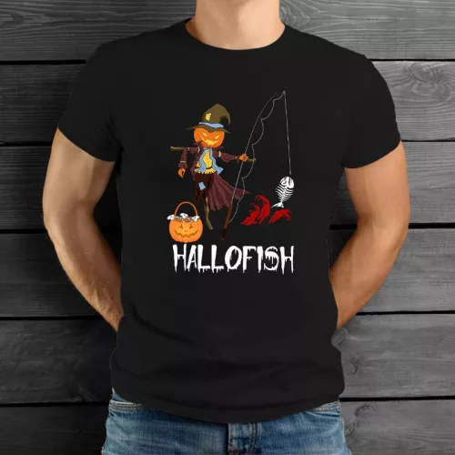 Halloweeni_Ajándék_Hallofish_horgász_póló_