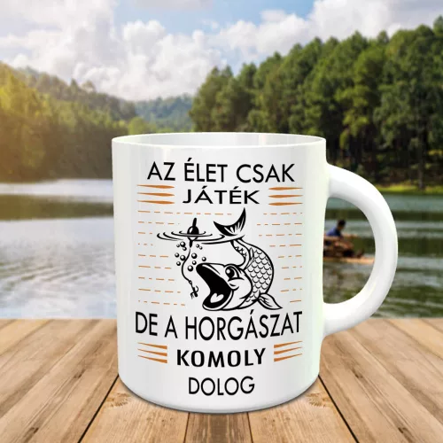 Pecás_bögre_A_horgászat_komoly_dolog_