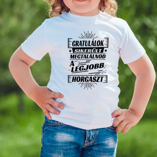 Pecás_gyerek_póló_Sikerült_megtalálnod_a_legjobb_horgászt_