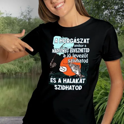 Vicces_pecás_meglepetés_Halakat_szidhatod_női_póló_