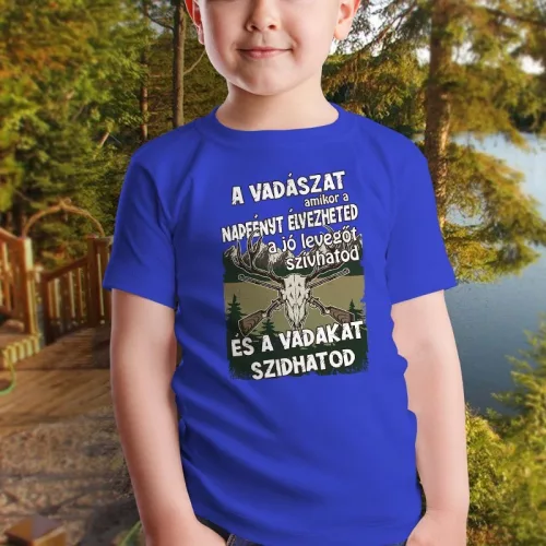 Vicces_vadász_gyerek_póló_Vadakat_szidhatod_