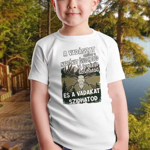Vicces_vadász_gyerek_póló_Vadakat_szidhatod_