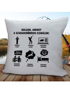 Párna feliratokkal_Vadászok szabadideje_