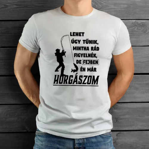Vicces_póló_Én_már_horgászom_