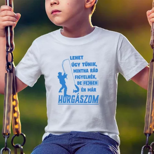 Vicces_gyerek_póló_Én_már_horgászom_