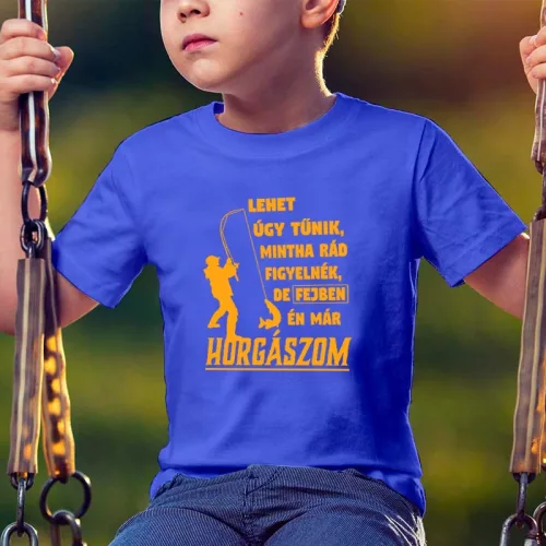 Vicces_gyerek_póló_Én_már_horgászom_