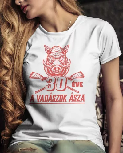 Vadászok_ásza_női_póló_Életkoros_ajándék_