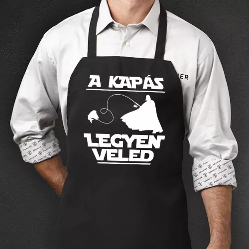 Kapás_legyen_veled_kötény_Horgász_ajándék_