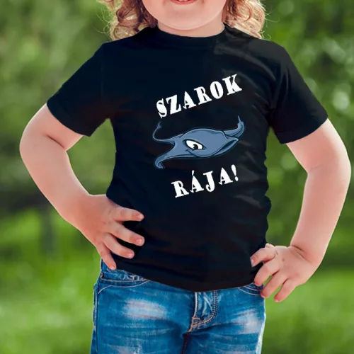Horgász_ajándék_Szarok_rája_gyerek_póló_