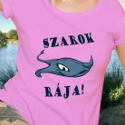 Poénos_horgász_ajándék_Szarok_rája_női_póló_