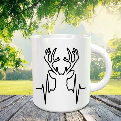 Szarvasos_ajándék_EKG_bögre_