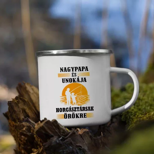 Horgásztársnak_bögre_Nagypapa_és_unokája_