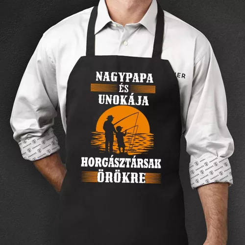Horgásztársnak_kötény_Nagypapa_és_unokája_