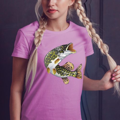 Halas_pólók_Csuka_mintás_női_póló_